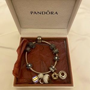 Pandora Bracelet with Lots of Charms